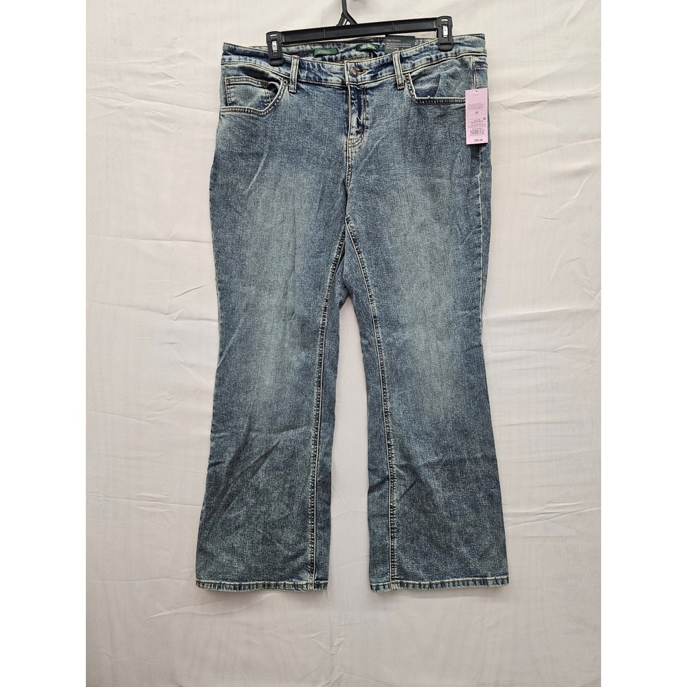 Wild Fable Low Rise Baby Boot Jeans Dark Tinted Blue High Stretch Size 17
